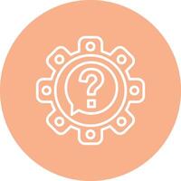 Question Playful Line Icon vector