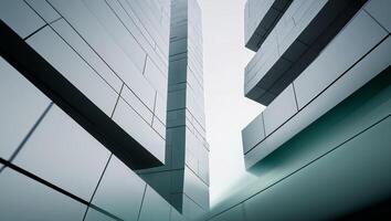 Modern Building with Sharp Rectangles and Squares photo