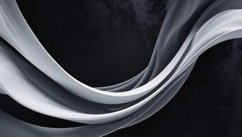A black and white image of a curved white fabric photo