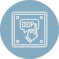 Oops Responsive Icon Badge vector