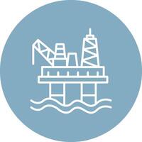 Oil Rig Simple UI Visual vector