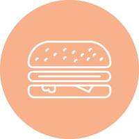Hamburger Minimal Outline Artwork vector