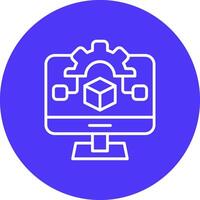 Algorithm Playful Line Icon vector