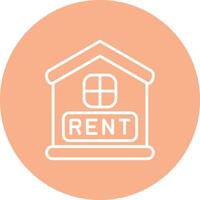 Rent Gradient Style Icon vector