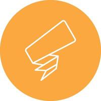 Folded Ribbon Modern Tech Icon vector