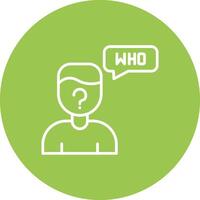 Who Simple Line Sketch vector