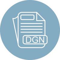 DGN File Format Clean Grid Icon vector