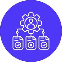 Team Task Mono Icon Symbol vector