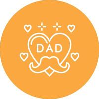 Heart Flat Line Drawing vector