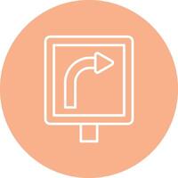Right Bend Interactive UI Graphic vector