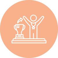 Winner Simple Line Sketch vector