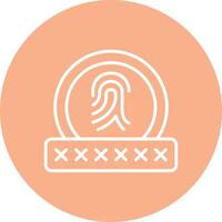 Biometric Recognition Vibrant UI Element vector