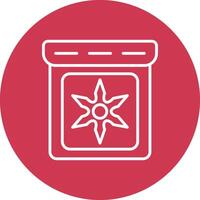 Ninja Rounded Line Illustration vector