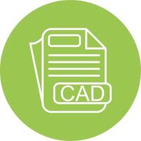 CAD File Format Pastel Theme Icon vector