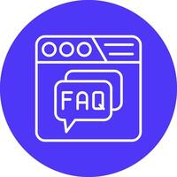 Faq Flat Line Drawing vector