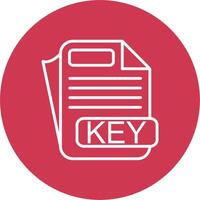KEY File Format Responsive Icon Badge vector