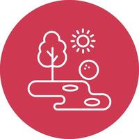 Minigolf Clean Shape Symbol vector