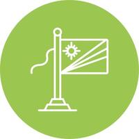 Marshall Island Flag Creative Interface Art vector