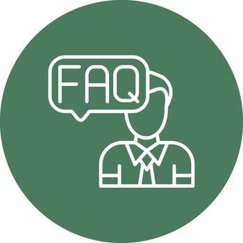 Faq Dark Theme Element vector
