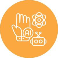 Robot Hand Stylized Tech Element vector