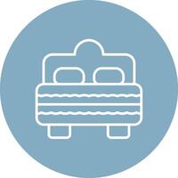 Bed Subtle Shadow Icon vector