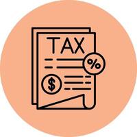 Taxation Line Style Symbol vector