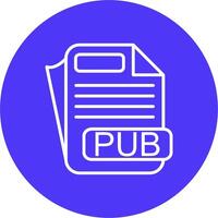 PUB File Format Vibrant UI Element vector