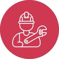 Carpenter 3D Line Art Piece vector