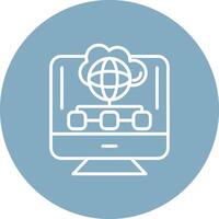 Cloud Computing Modern Tech Icon vector