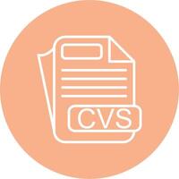 CVS File Format Modern App Icon vector