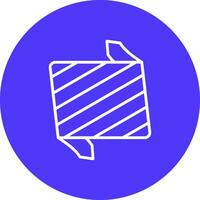 Folded Ribbon Simple Line Sketch vector