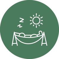 Tanning Wireframe Illustration vector