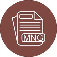 MNG File Format Simple Line Sketch vector