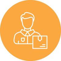 Delivery Man Mobile App Graphic vector