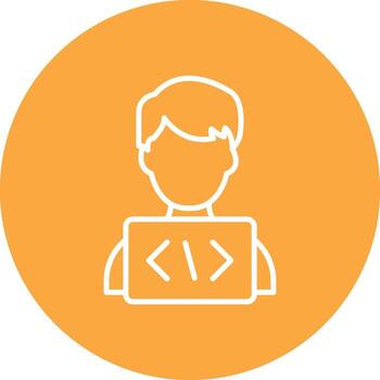 Programmer Thin Line Design vector