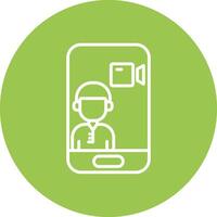 videocall Minimal Outline Artwork vector