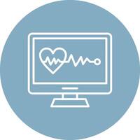 Electrocardiogram Sharp Edge Symbol vector