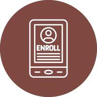 Enroll Simple Line Sketch vector