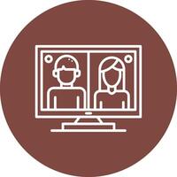 Online Interview Stylish App Element vector