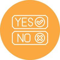 Yes Or No Pastel Theme Icon vector