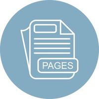 PAGES File Format Subtle UI Style vector