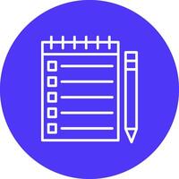 Notepad Sleek Graphic Mark vector