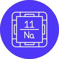 Sodium Outlined App Visual vector