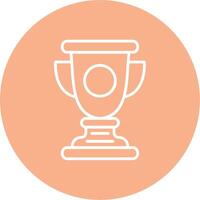 Trophy Cup Outline Graphic Design vector