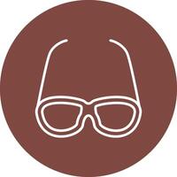 Glasses Simple Line Sketch vector