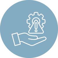 Risk Management Interactive Icon Badge vector