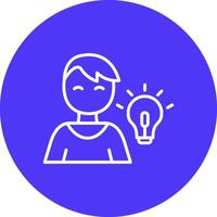 Idea Shadowed Icon Style vector