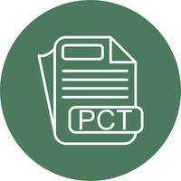 PCT File Format Sleek Graphic Mark vector