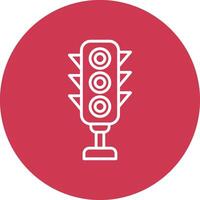 Traffic Light Monochrome UI Visual vector