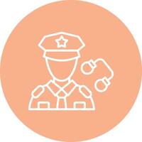 Policeman Digital Concept Icon vector